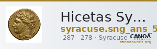 Hicetas Syracuse SNG ANS 776-778 — CANOA