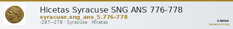 Hicetas Syracuse SNG ANS 776-778 — CANOA