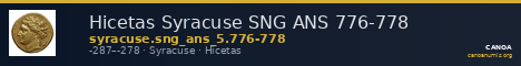 Hicetas Syracuse SNG ANS 776-778 — CANOA