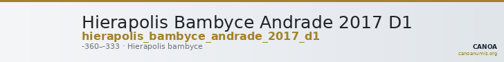 Hierapolis Bambyce Andrade 2017 D1 — CANOA