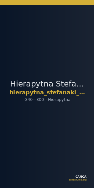 Hierapytna Stefanaki 2020 1er série ; émission 1 (catalogue n° 1-2) — CANOA