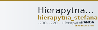 Hierapytna Stefanaki 2020 3e série ; groupes I et IV; émissions 5 et 14 (catalogue n° 8-9 et 79-82) — CANOA