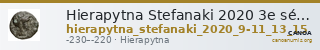 Hierapytna Stefanaki 2020 3e série ; groupes III-V ; émissions 9-11, 13, 15 (catalogue n° 22-51, 53-78, 83-128) — CANOA