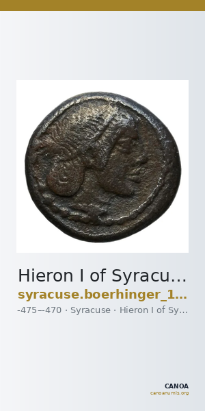 Hieron I of Syracuse Syracuse Boerhinger 1929 286-291_362-370 — CANOA