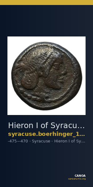 Hieron I of Syracuse Syracuse Boerhinger 1929 286-291_362-370 — CANOA
