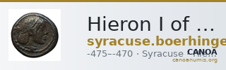 Hieron I of Syracuse Syracuse Boerhinger 1929 286-291_362-370 — CANOA