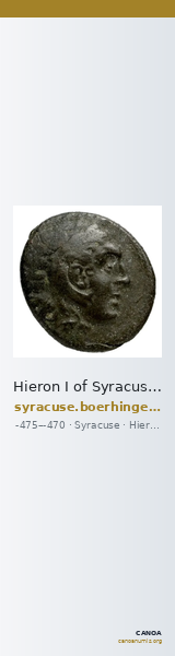 Hieron I of Syracuse Syracuse Boerhinger 1929 373 — CANOA