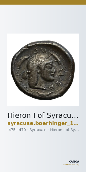 Hieron I of Syracuse Syracuse Boerhinger 1929 52_96-101 — CANOA