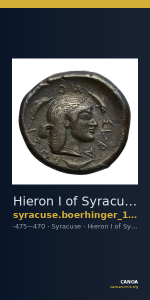 Hieron I of Syracuse Syracuse Boerhinger 1929 52_96-101 — CANOA