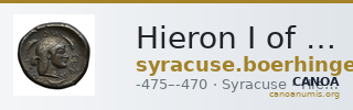 Hieron I of Syracuse Syracuse Boerhinger 1929 52_96-101 — CANOA