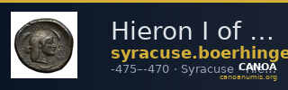 Hieron I of Syracuse Syracuse Boerhinger 1929 52_96-101 — CANOA