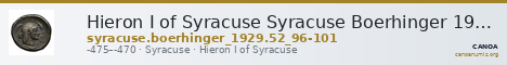 Hieron I of Syracuse Syracuse Boerhinger 1929 52_96-101 — CANOA