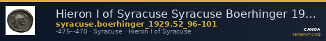 Hieron I of Syracuse Syracuse Boerhinger 1929 52_96-101 — CANOA