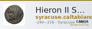 Hieron II Syracuse Caltabiano 1997 15-90 — CANOA