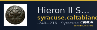 Hieron II Syracuse Caltabiano 1997 220-225 — CANOA