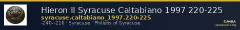 Hieron II Syracuse Caltabiano 1997 220-225 — CANOA