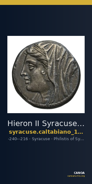 Hieron II Syracuse Caltabiano 1997 228-238 — CANOA