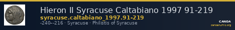 Hieron II Syracuse Caltabiano 1997 91-219 — CANOA