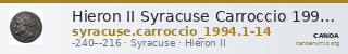 Hieron II Syracuse Carroccio 1994 1-14 — CANOA