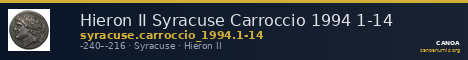 Hieron II Syracuse Carroccio 1994 1-14 — CANOA