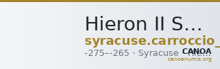 Hieron II Syracuse Carroccio 1994 1-2 — CANOA