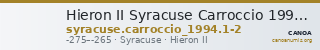 Hieron II Syracuse Carroccio 1994 1-2 — CANOA