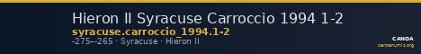 Hieron II Syracuse Carroccio 1994 1-2 — CANOA