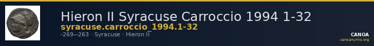 Hieron II Syracuse Carroccio 1994 1-32 — CANOA