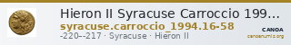 Hieron II Syracuse Carroccio 1994 16-58 — CANOA