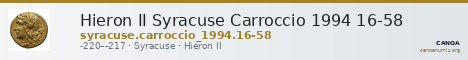 Hieron II Syracuse Carroccio 1994 16-58 — CANOA