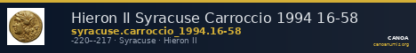 Hieron II Syracuse Carroccio 1994 16-58 — CANOA
