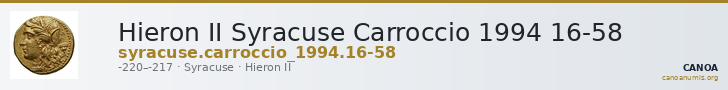 Hieron II Syracuse Carroccio 1994 16-58 — CANOA
