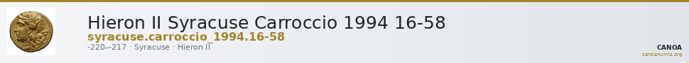 Hieron II Syracuse Carroccio 1994 16-58 — CANOA