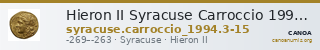 Hieron II Syracuse Carroccio 1994 3-15 — CANOA