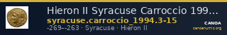 Hieron II Syracuse Carroccio 1994 3-15 — CANOA