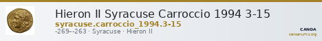Hieron II Syracuse Carroccio 1994 3-15 — CANOA