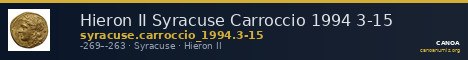 Hieron II Syracuse Carroccio 1994 3-15 — CANOA