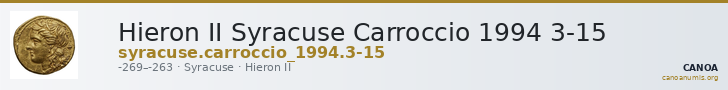Hieron II Syracuse Carroccio 1994 3-15 — CANOA