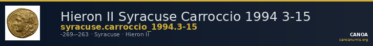 Hieron II Syracuse Carroccio 1994 3-15 — CANOA