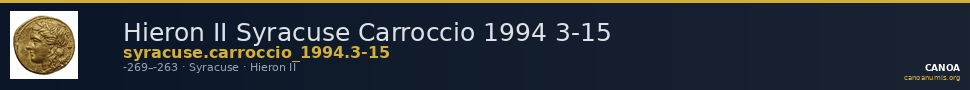 Hieron II Syracuse Carroccio 1994 3-15 — CANOA