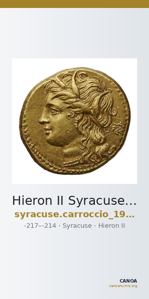 Hieron II Syracuse Carroccio 1994 59-94 — CANOA