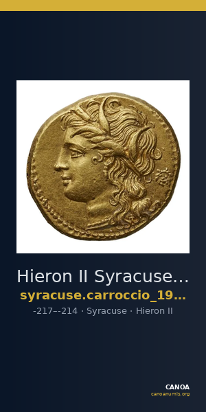 Hieron II Syracuse Carroccio 1994 59-94 — CANOA