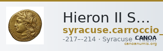 Hieron II Syracuse Carroccio 1994 59-94 — CANOA