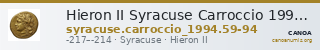 Hieron II Syracuse Carroccio 1994 59-94 — CANOA