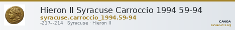 Hieron II Syracuse Carroccio 1994 59-94 — CANOA