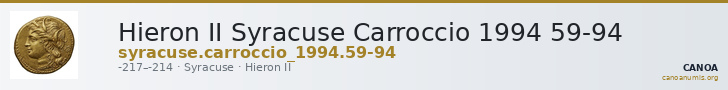 Hieron II Syracuse Carroccio 1994 59-94 — CANOA
