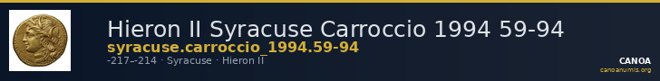 Hieron II Syracuse Carroccio 1994 59-94 — CANOA