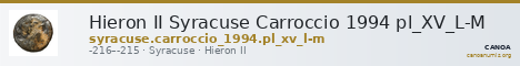 Hieron II Syracuse Carroccio 1994 pl_XV_L-M — CANOA