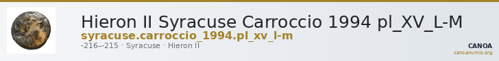 Hieron II Syracuse Carroccio 1994 pl_XV_L-M — CANOA