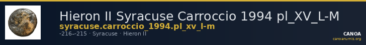 Hieron II Syracuse Carroccio 1994 pl_XV_L-M — CANOA